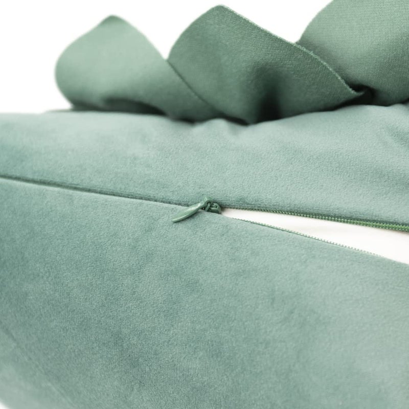 OiseauVoler 3D Flower Throw Pillow Cases Decorative Cushion Covers Soft Velvet Pillowcases Home Sofa Car Bed Room Decor 18 x 18 Inch Green - Image 5